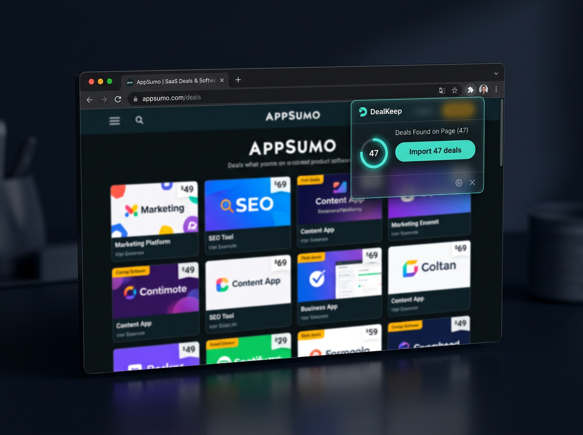 Chrome extension importing AppSumo deals in one click